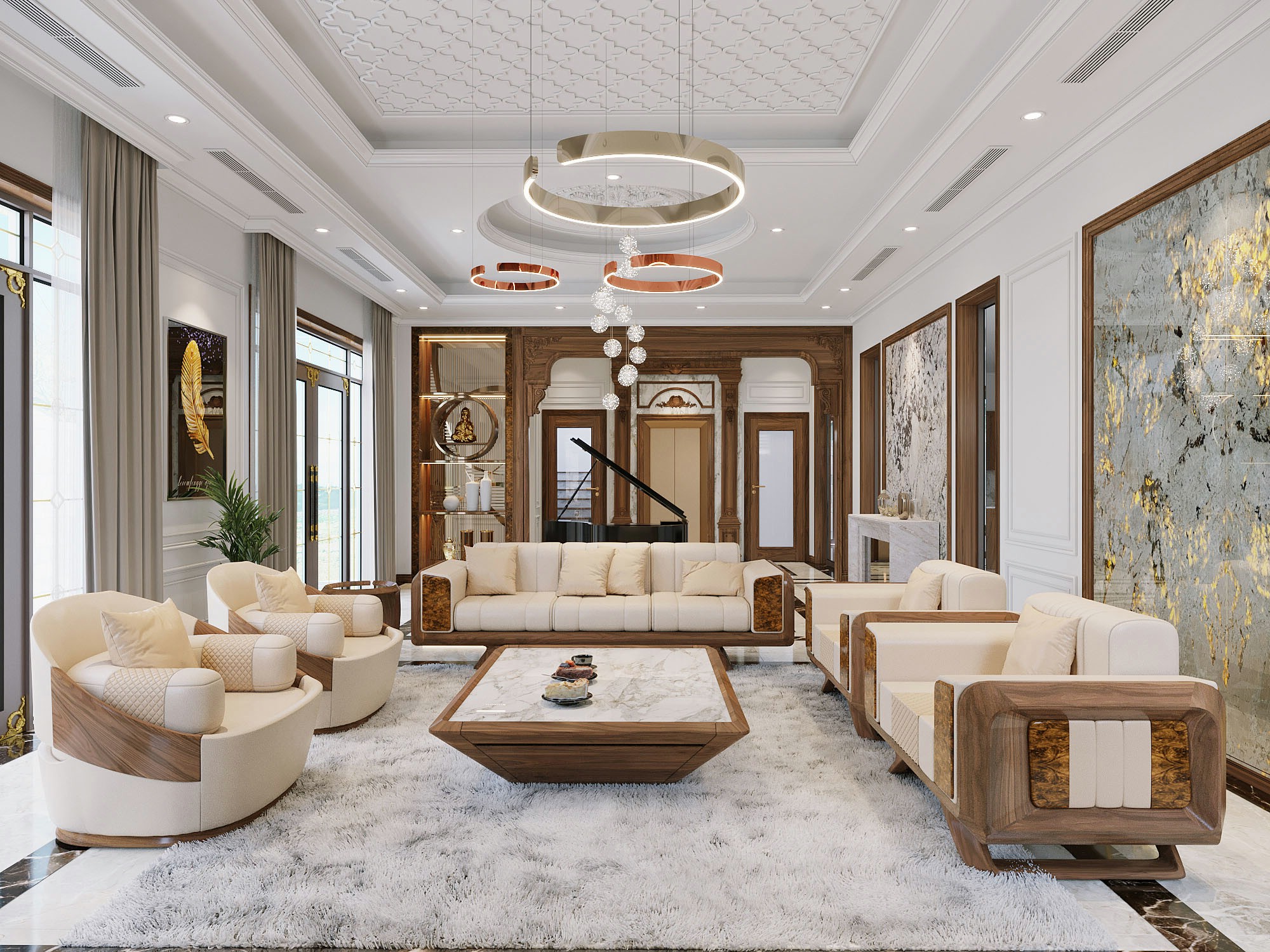 Sopha gỗ óc chó sang trọng so với các dòng sofa khác